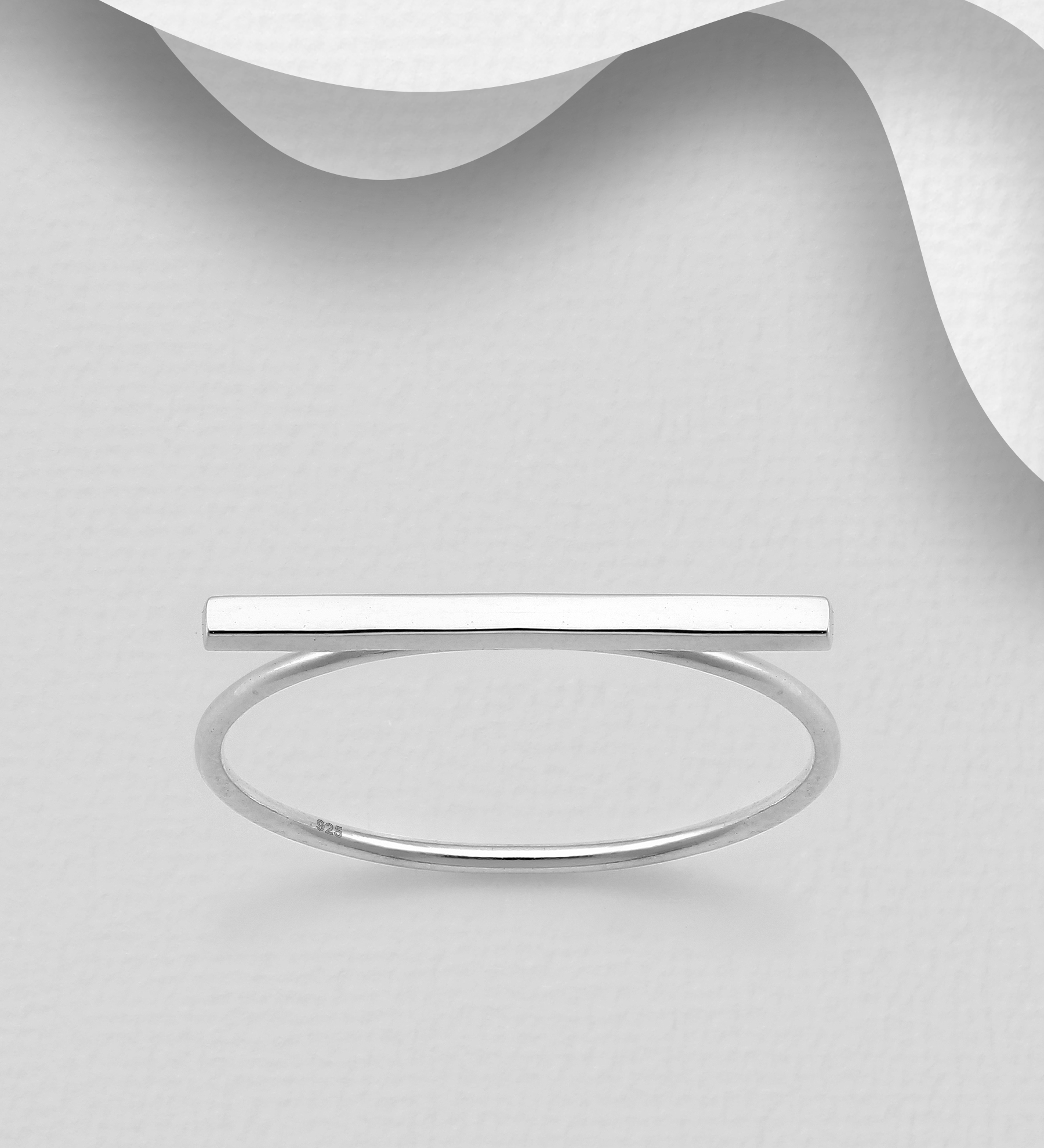 Wholesale 925 Sterling Silver Bar Ring - SKU #706-30369