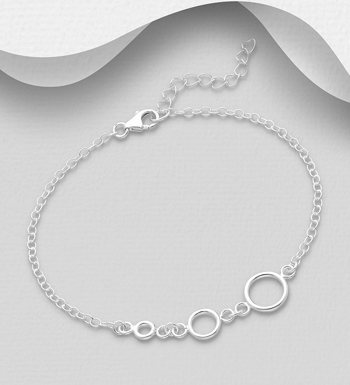 Wholesale 925 Sterling Silver Circle Bracelet - SKU #706-30531