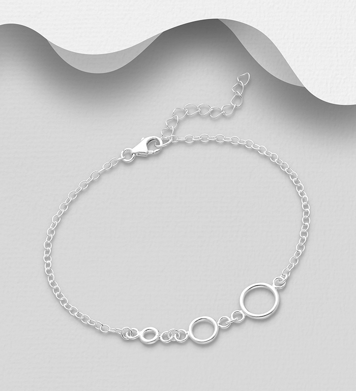 Wholesale 925 Sterling Silver Circle Bracelet - SKU #706-30531