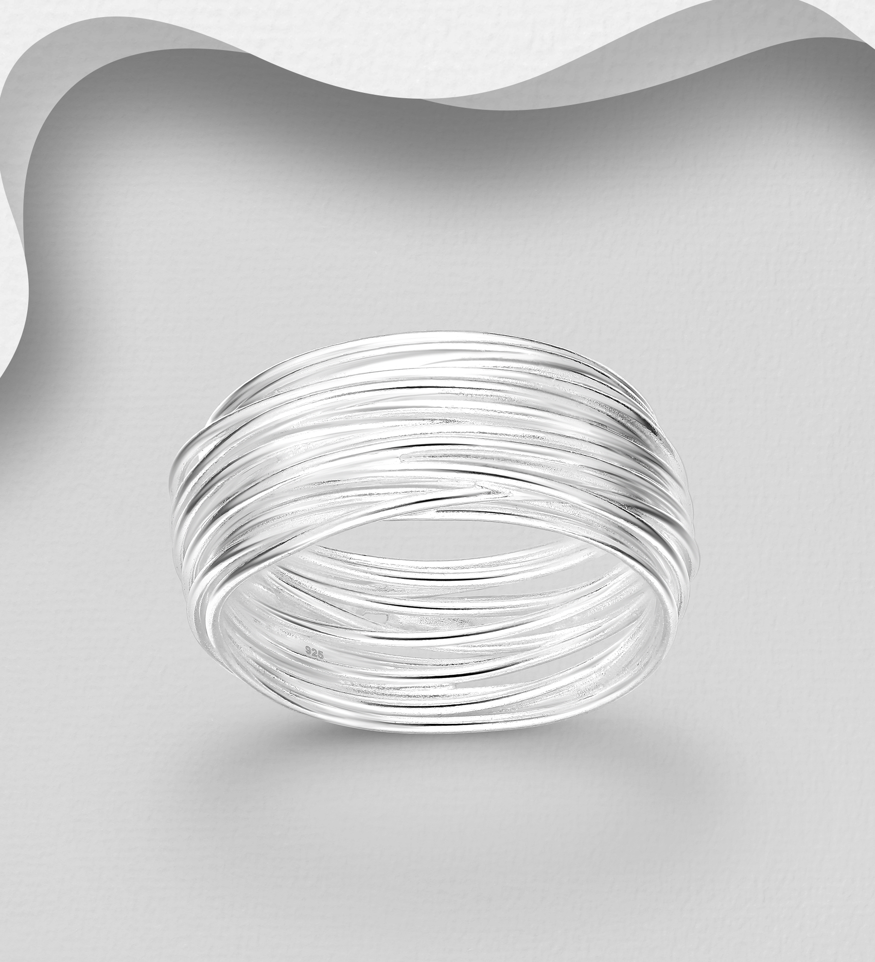 Wholesale 925 Sterling Silver Wire Ring - SKU #1063-2682