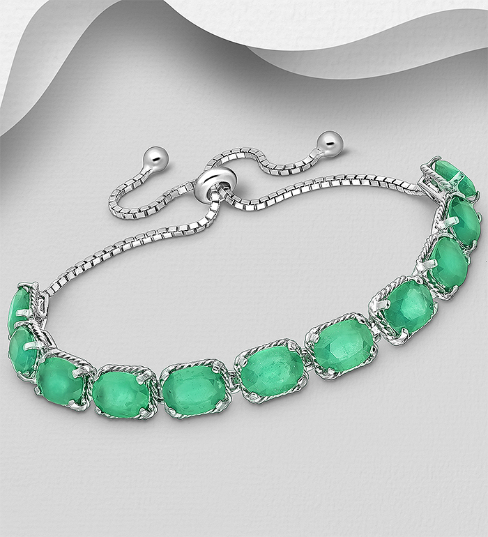 La Preciada - Wholesale 925 Sterling Silver Bracelet, Decorated with Various Gemstones - SKU #1181-3617