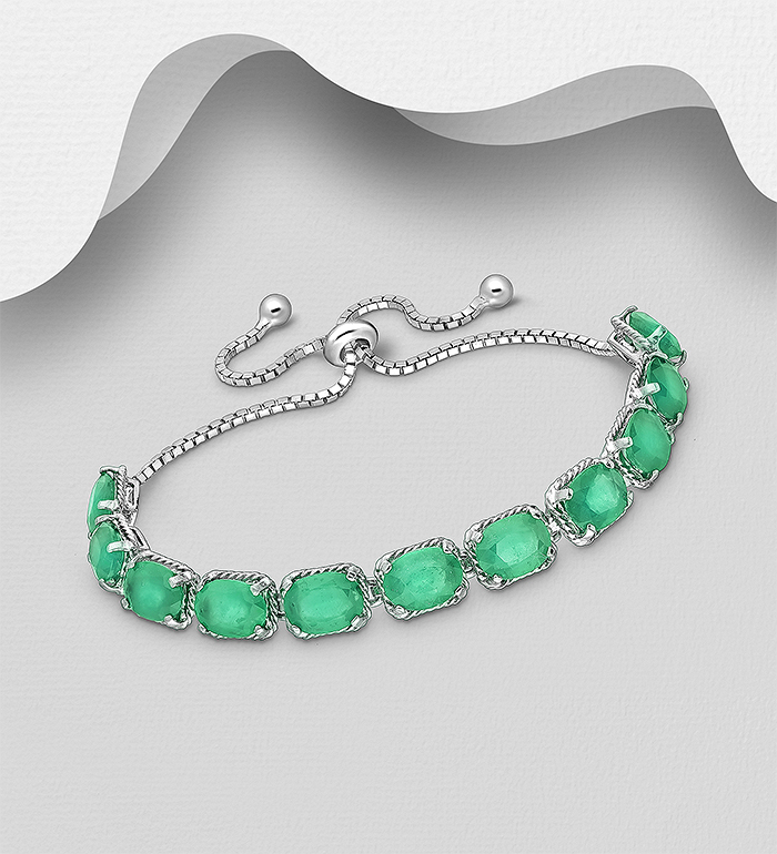 La Preciada - Wholesale 925 Sterling Silver Bracelet, Decorated with Various Gemstones - SKU #1181-3617