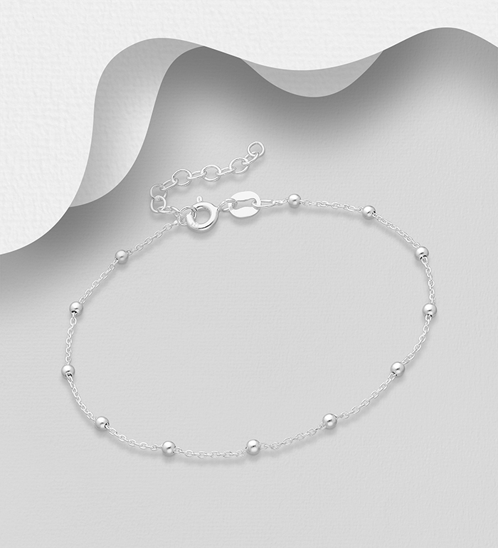 Italian Delight - Wholesale 925 Sterling Silver Ball Bracelet, 2 mm Wide, Made in Italy - SKU #706-30150A