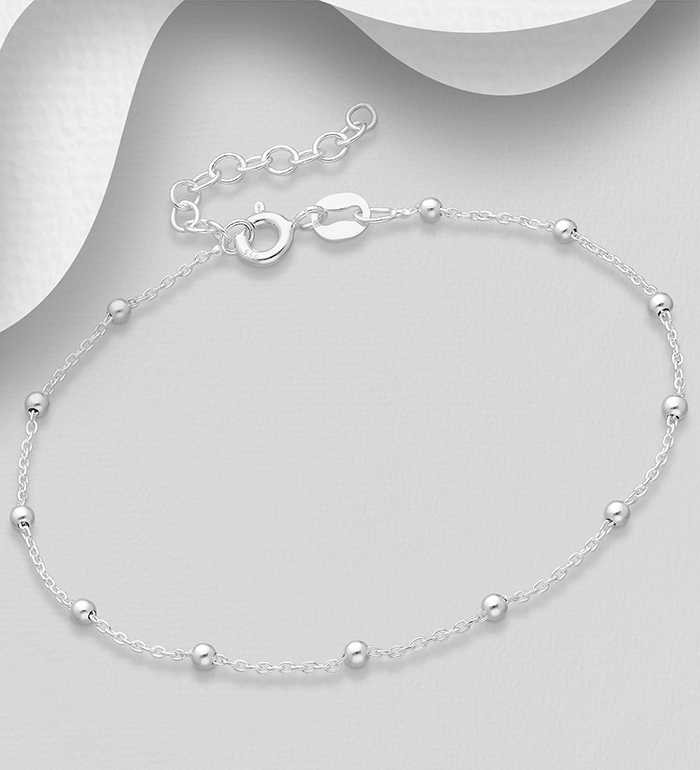 Italian Delight - Wholesale 925 Sterling Silver Ball Bracelet, 2 mm Wide, Made in Italy - SKU #706-30150A