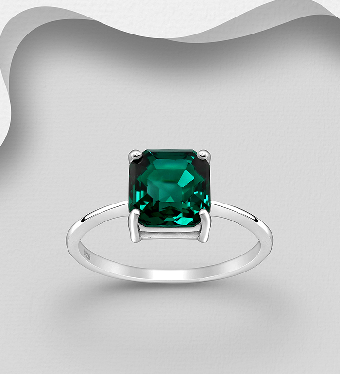 Sparkle by 7K - Wholesale 925 Sterling Silver Ring, Decorated with Fine Austrian Crystals - SKU #1583-475