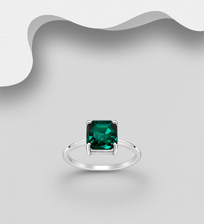 Sparkle by 7K - Wholesale 925 Sterling Silver Ring, Decorated with Fine Austrian Crystals - SKU #1583-475