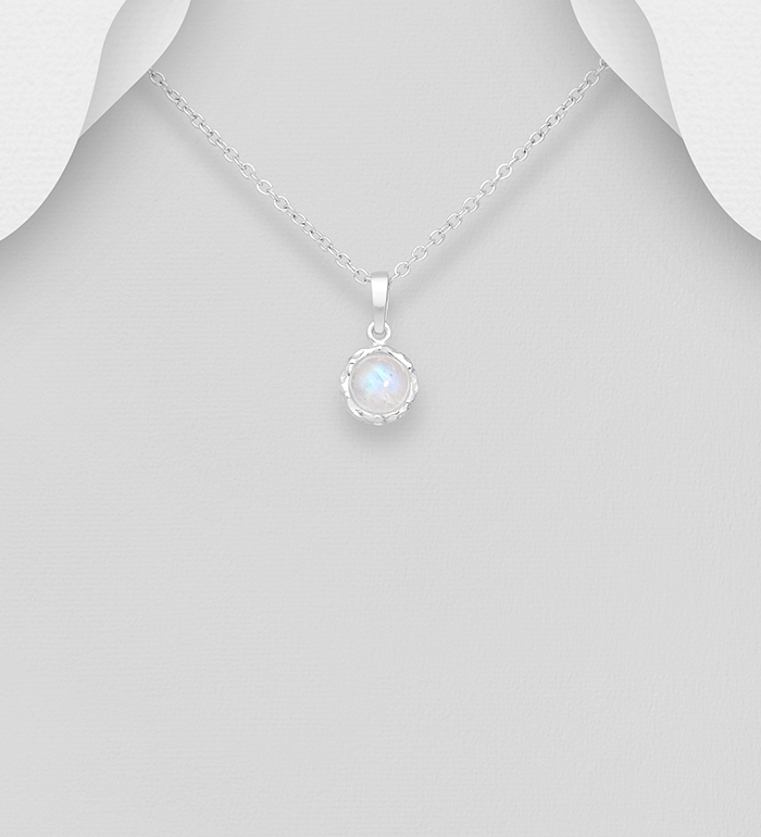 Wholesale 925 Sterling Silver Pendant, Decorated with Various Gemstones - SKU #781-6515