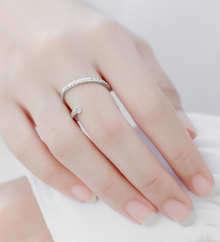 Wholesale 925 Sterling Silver Adjustable Ring, Decorated with CZ Simulated Diamonds - SKU #1063-2935
