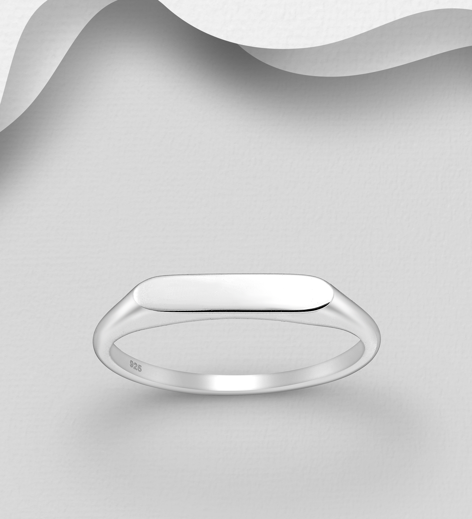 Wholesale 925 Sterling Silver Engravable Ring - SKU #1063-2976