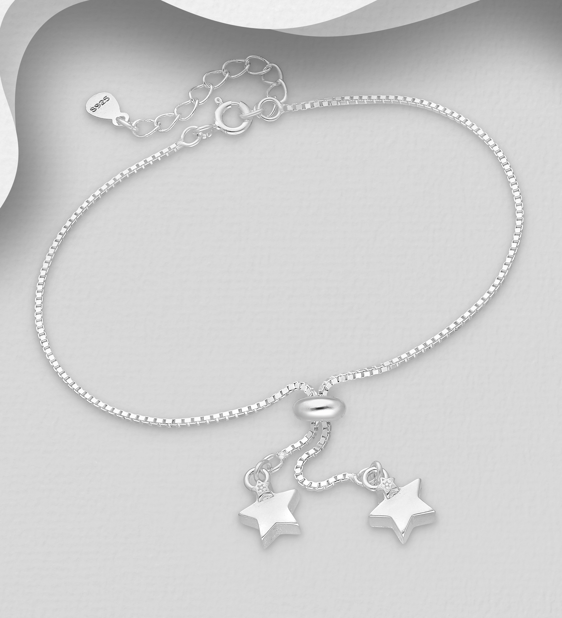 Wholesale 925 Sterling Silver Star Bracelet - SKU #706-32158