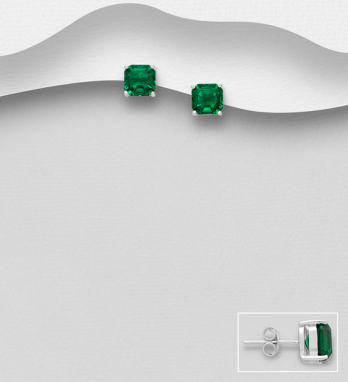 Sparkle by 7K - Wholesale 925 Sterling Silver Push-Back Earrings, Decorated with Various Fine Austrian Crystal - SKU #1583-557