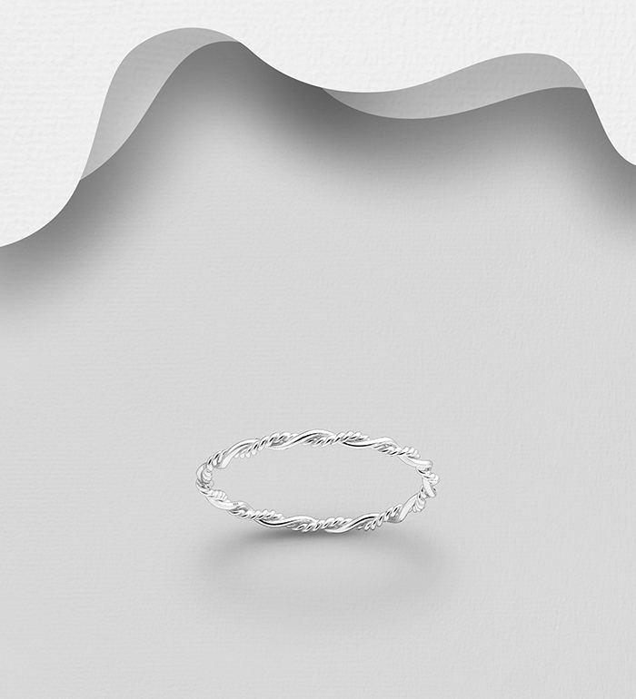 706-26452 - Wholesale 925 Sterling Silver Twisted Ring