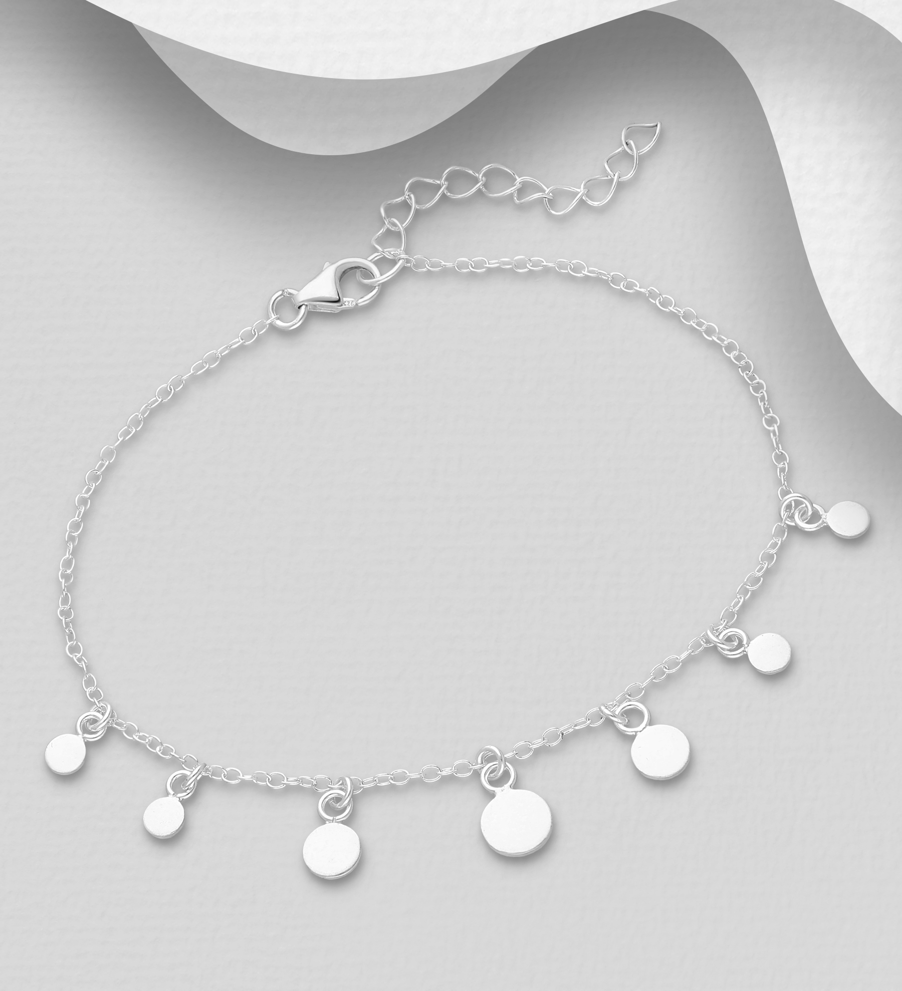 Wholesale 925 Sterling Silver Circle Bracelet - SKU #706-32586