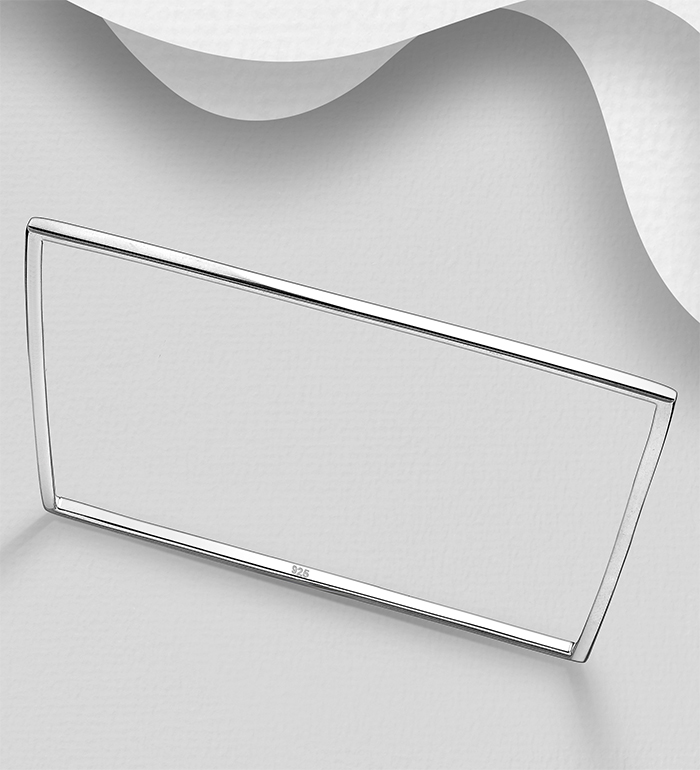 Wholesale 925 Sterling Silver Square Bangle - SKU #706-32948