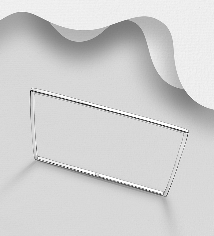 Wholesale 925 Sterling Silver Square Bangle - SKU #706-32948