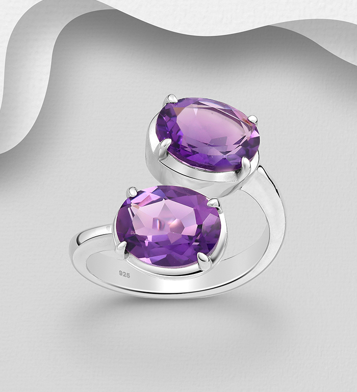 La Preciada - Wholesale 925 Sterling Silver Adjustable Ring, Decorated with Various Gemstones - SKU #1181-4109