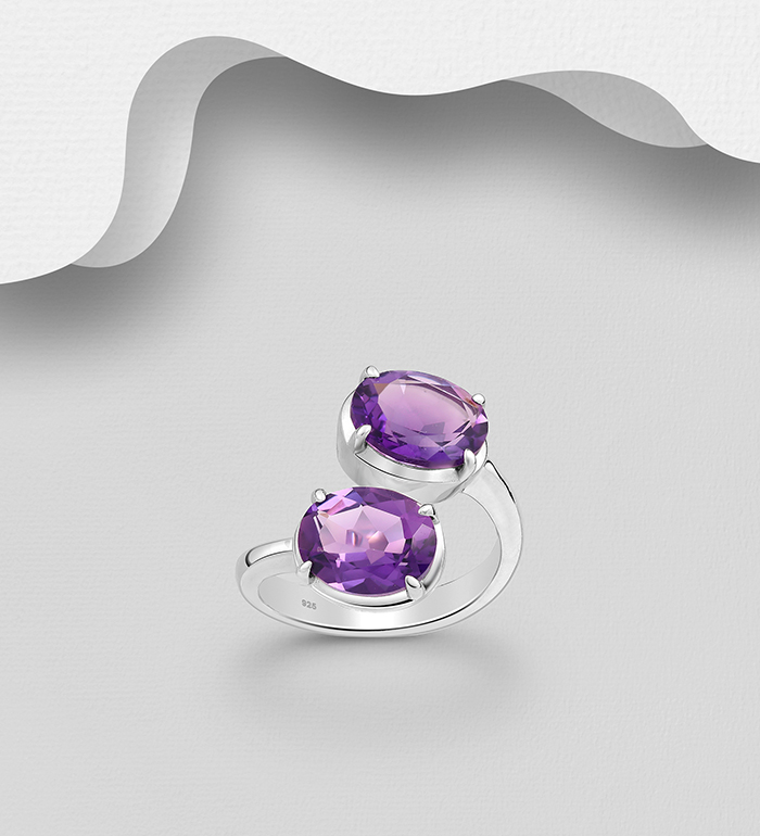 La Preciada - Wholesale 925 Sterling Silver Adjustable Ring, Decorated with Various Gemstones - SKU #1181-4109