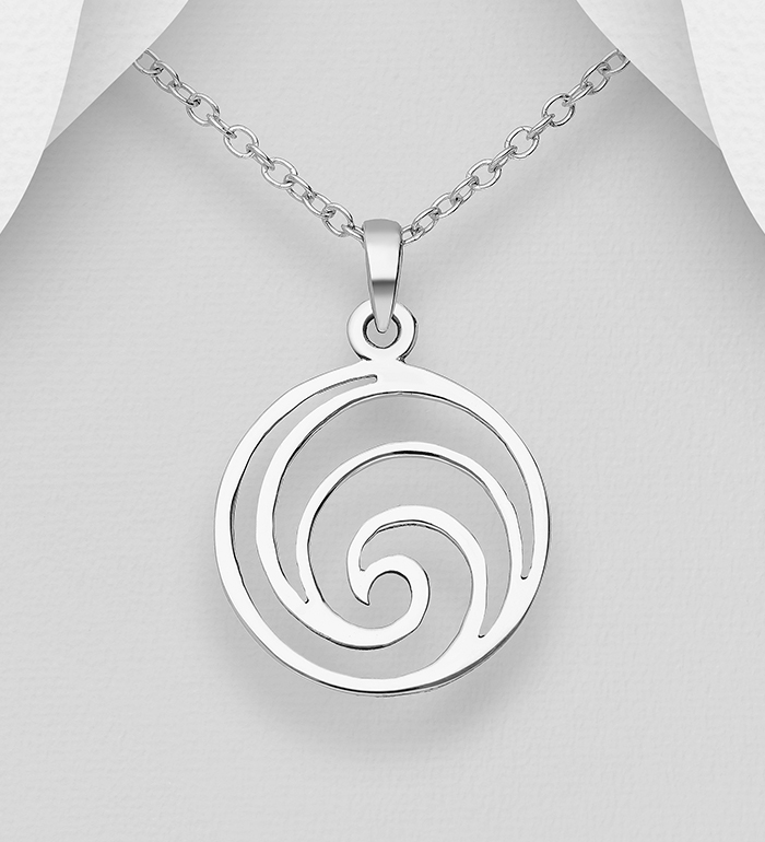 Wholesale 925 Sterling Silver Wave Pendant - SKU #706-33077