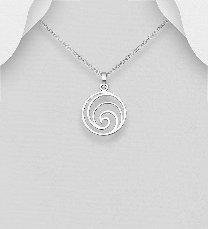 Wholesale 925 Sterling Silver Wave Pendant - SKU #706-33077