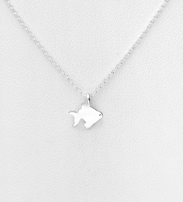 Wholesale Tiny Lucky Fish Necklace, 925 Sterling Silver - SKU #1063-2693