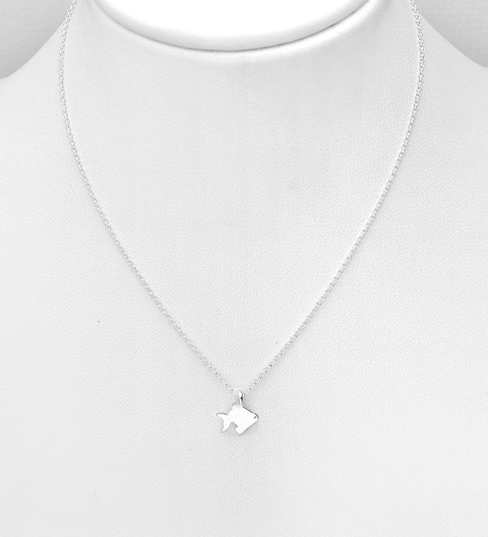 Wholesale Tiny Lucky Fish Necklace, 925 Sterling Silver - SKU #1063-2693