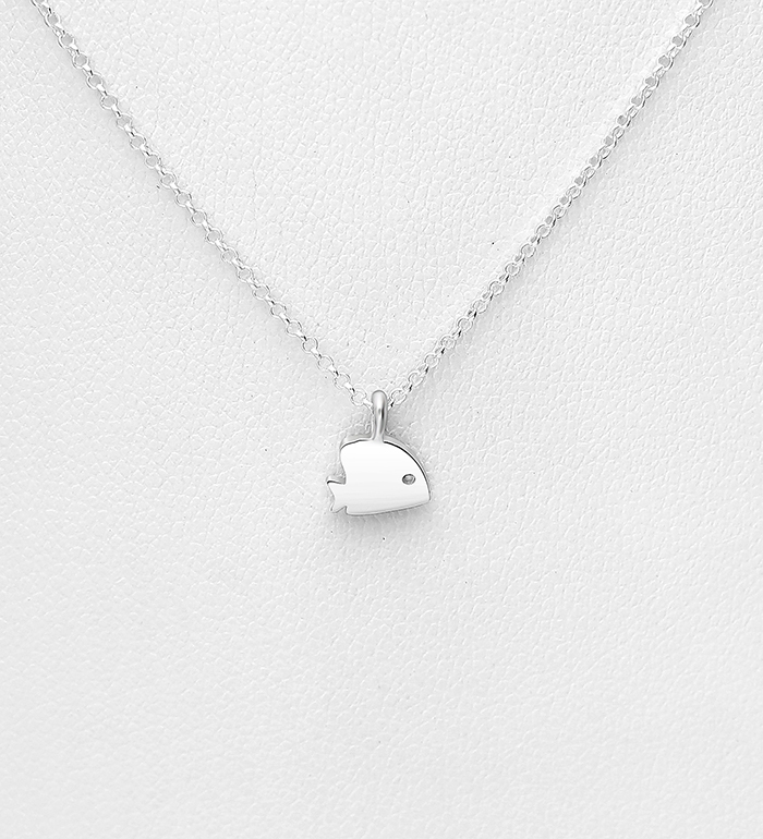 Wholesale Tiny Fish Necklace, 925 Sterling Silver - SKU #1063-3087