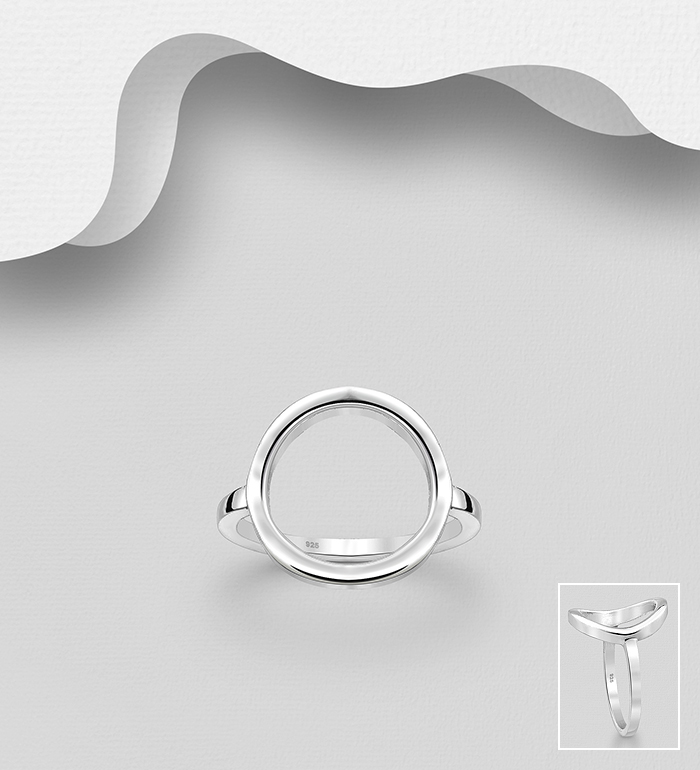 Wholesale 925 Sterling Silver Circle Ring - SKU #706-33168