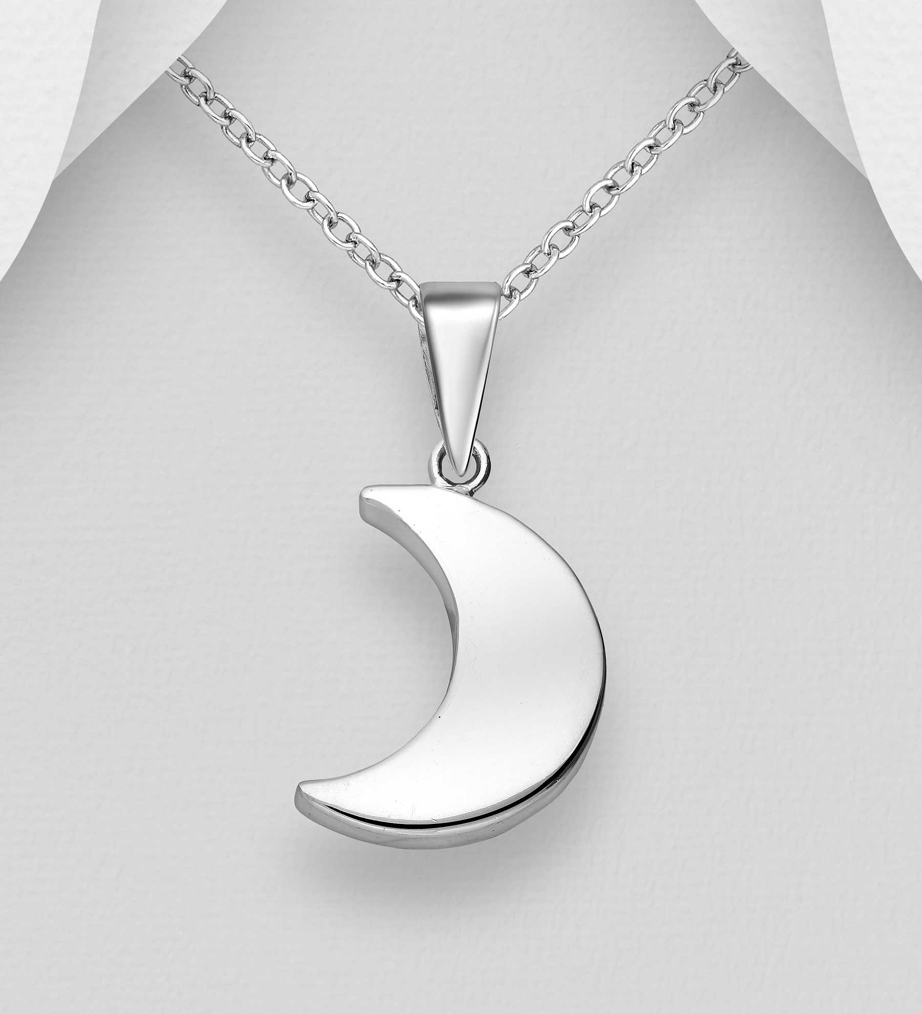 Wholesale 925 Sterling Silver Moon Pendant - SKU #706-33304