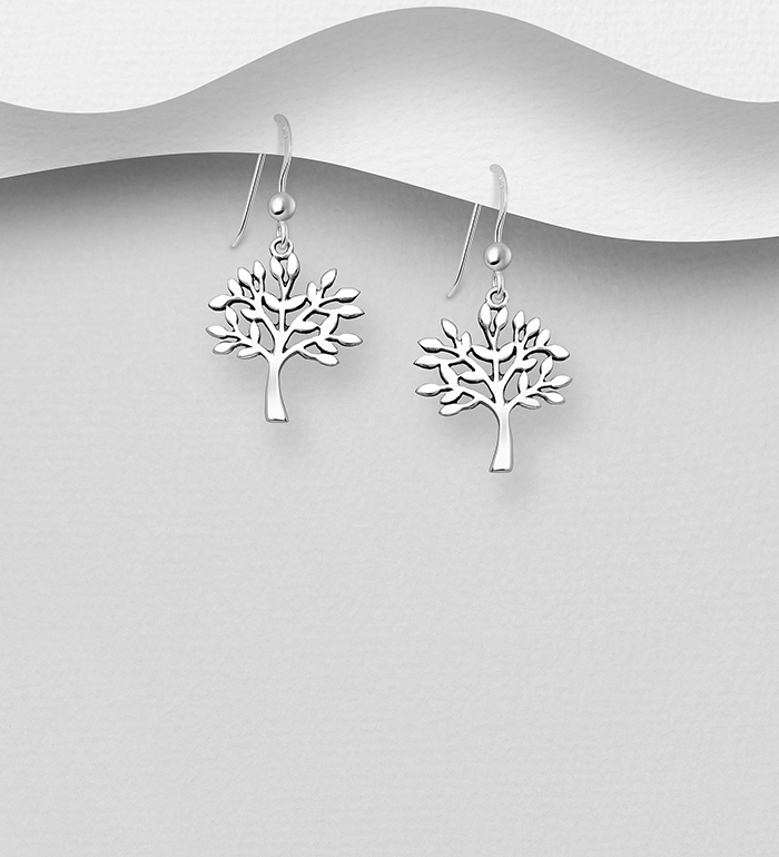 Wholesale 925 Sterling Silver Tree Of Life Hook Earrings - SKU #706-33379