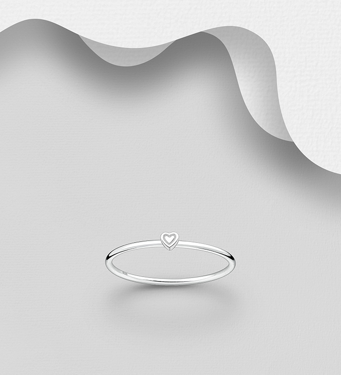 Wholesale 925 Sterling Silver Heart Ring - SKU #1063-3167