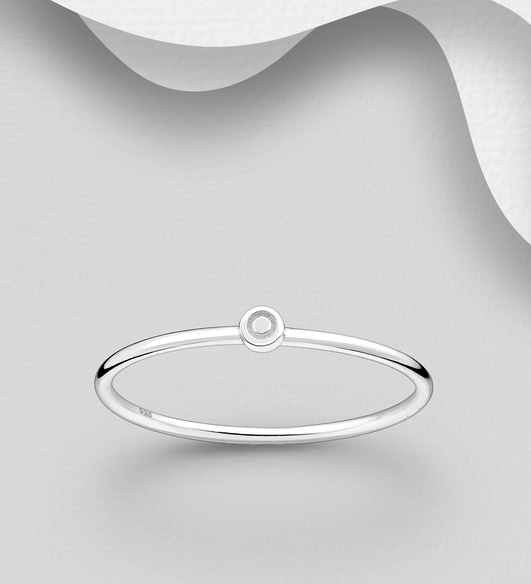 Wholesale 925 Sterling Silver Circle Ring - SKU #1063-3168