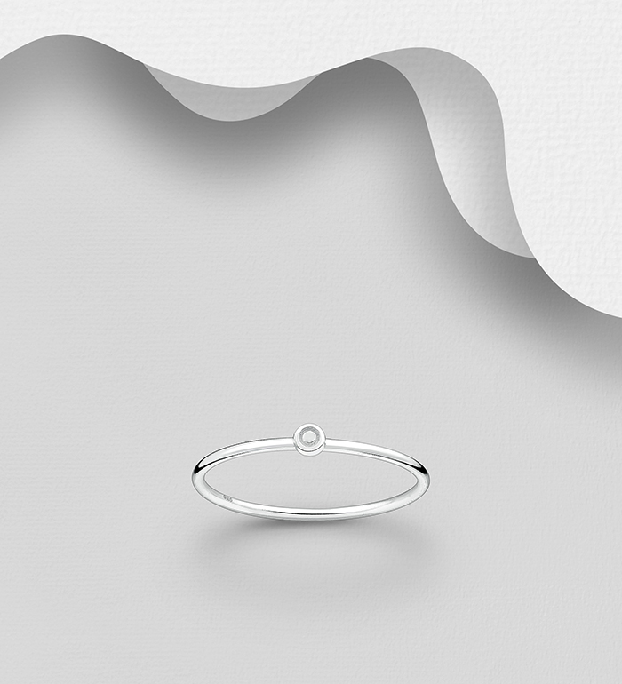 Wholesale 925 Sterling Silver Circle Ring - SKU #1063-3168