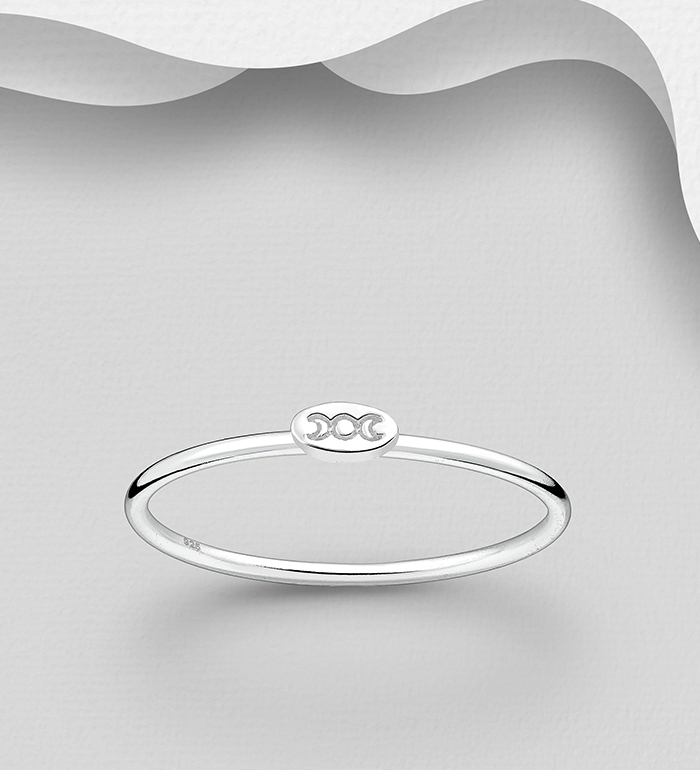 Wholesale 925 Sterling Silver Lunar Phases Ring - SKU #1063-3174