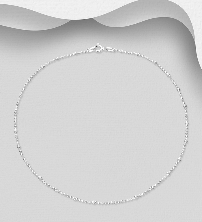 Italian Delight - Wholesale 925 Sterling Silver Anklet, 1.8 mm Wide, Made in Italy. - SKU #1562-423
