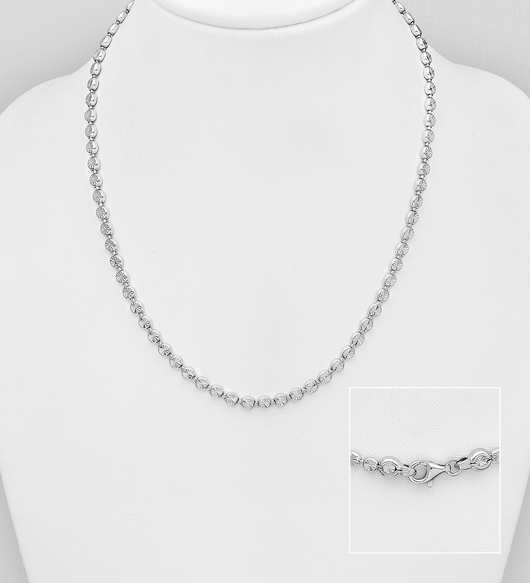 Italian Delight - Wholesale 925 Sterling Silver Necklace, 3.3 mm Wide, Made in Italy - SKU #706-33532