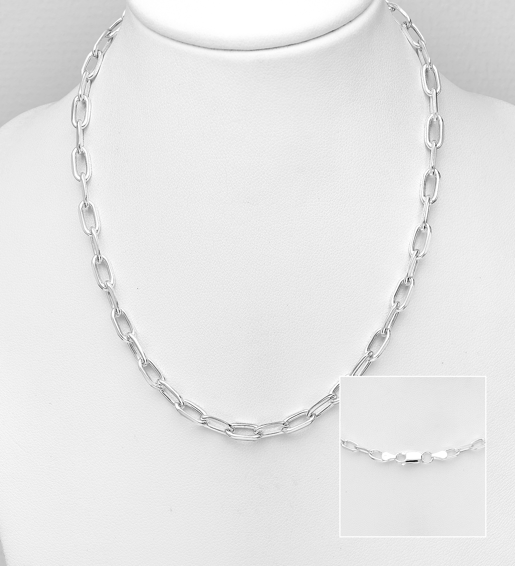 Italian Delight - Wholesale 925 Sterling Silver Necklace, 4 mm Wide, Made in Italy - SKU #1563-927