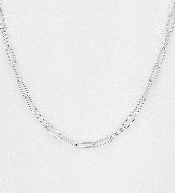 Italian Delight - Wholesale 925 Sterling Silver Links Necklace, 2.8 mm Wide, Made in Italy - SKU #706-33583