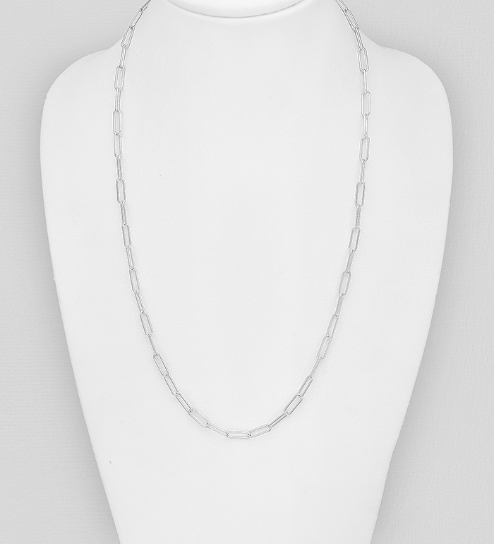 Italian Delight - Wholesale 925 Sterling Silver Links Necklace, 2.8 mm Wide, Made in Italy - SKU #706-33583