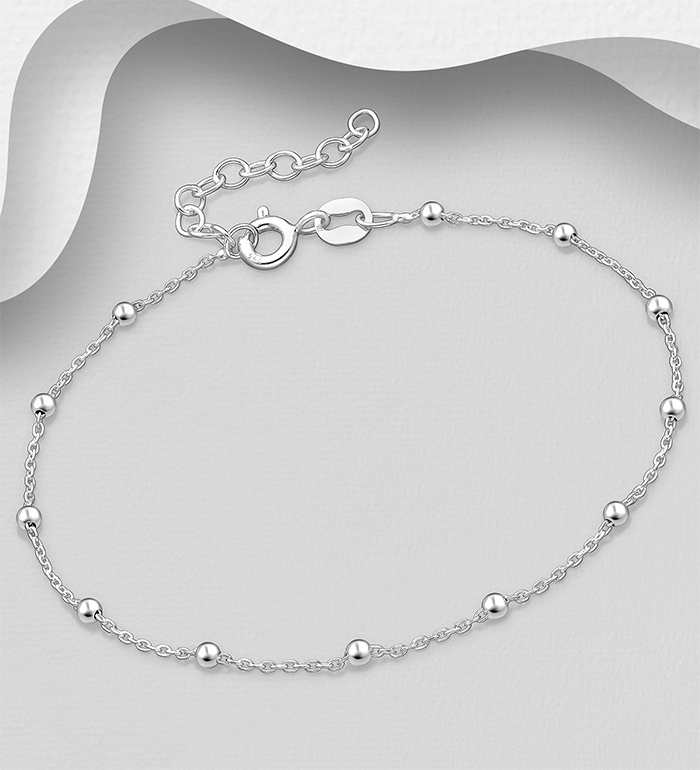 Italian Delight - Wholesale 925 Sterling Silver Ball Bracelet, 2 mm Wide, Made in Italy - SKU #706-30150B