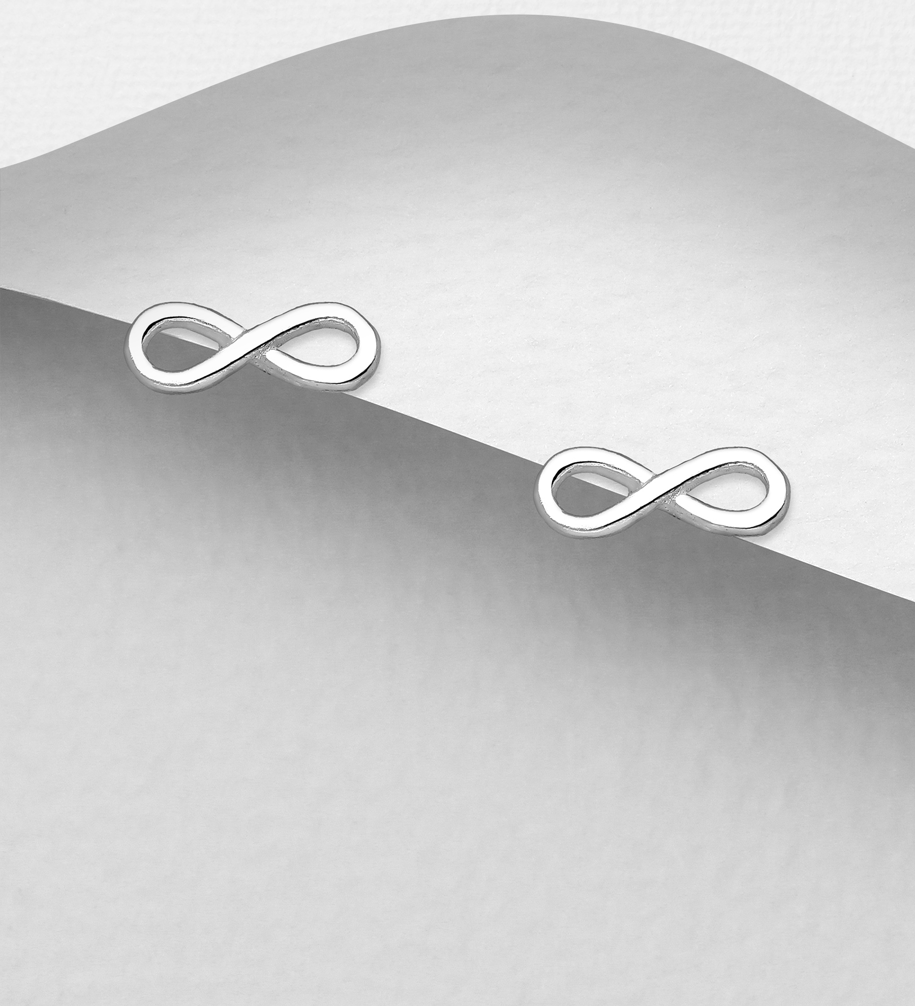 Wholesale 925 Sterling Silver Infinity Push-Back Earrings - SKU #706-34132