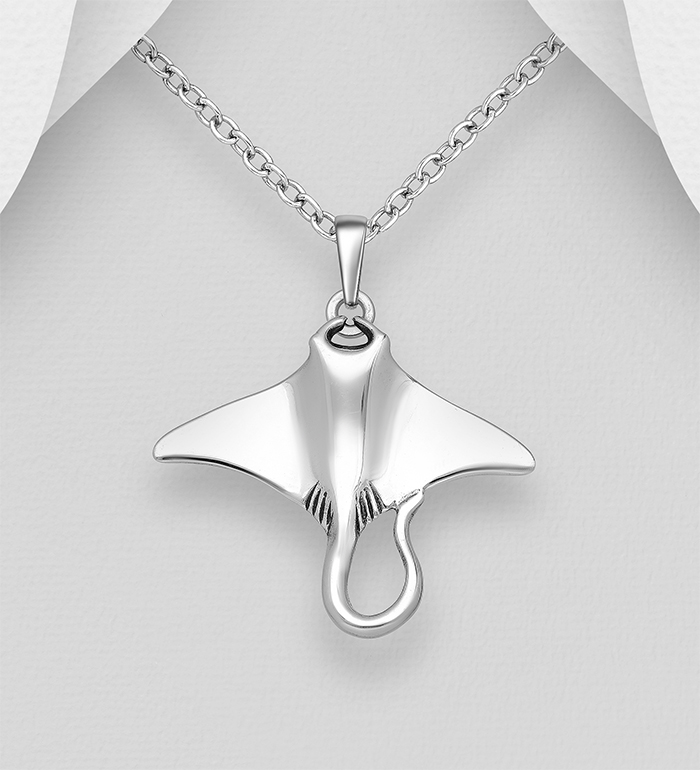 Wholesale 925 Sterling Silver Stingray Pendant - SKU #706-34229