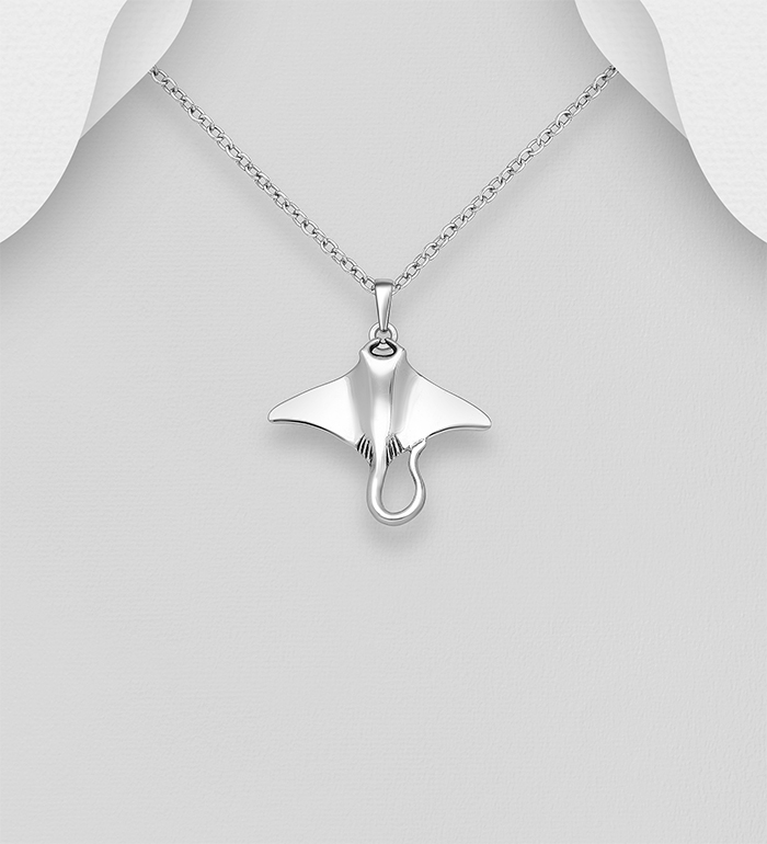 Wholesale 925 Sterling Silver Stingray Pendant - SKU #706-34229