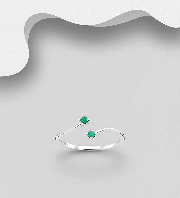 La Preciada - Wholesale 925 Sterling Silver Adjustable Ring, Decorated with Various Gemstones - SKU #1063-3440