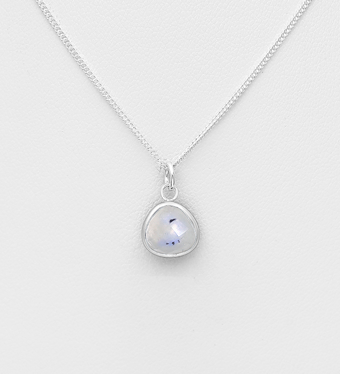 Wholesale 925 Sterling Silver Necklace Decorated With Various Gemstones - SKU #883-8077
