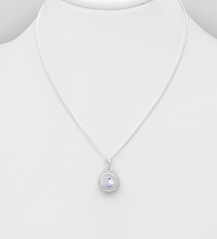 Wholesale 925 Sterling Silver Necklace Decorated With Various Gemstones - SKU #883-8077