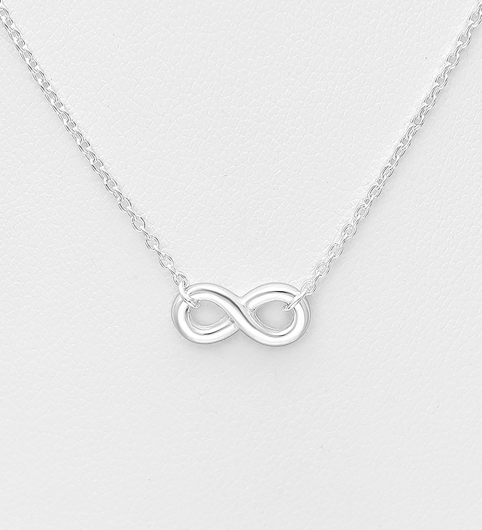 Wholesale 925 Sterling Silver Infinity Necklace - SKU #1063-3799