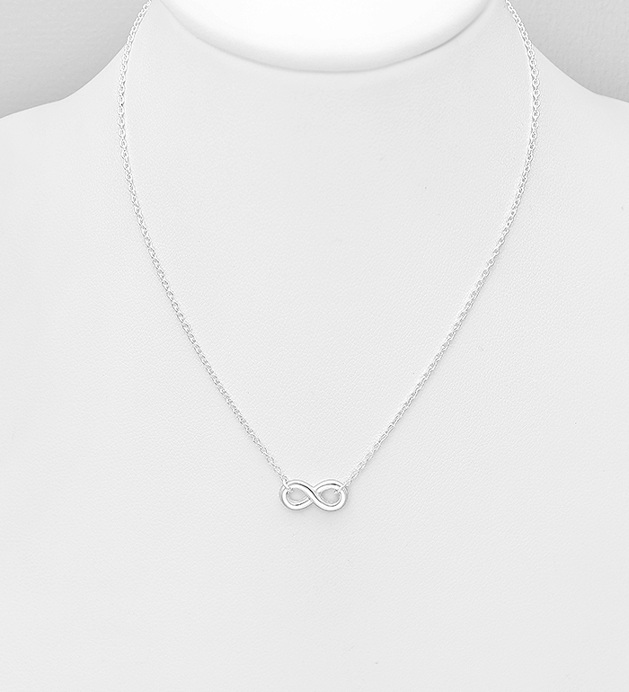 Wholesale 925 Sterling Silver Infinity Necklace - SKU #1063-3799