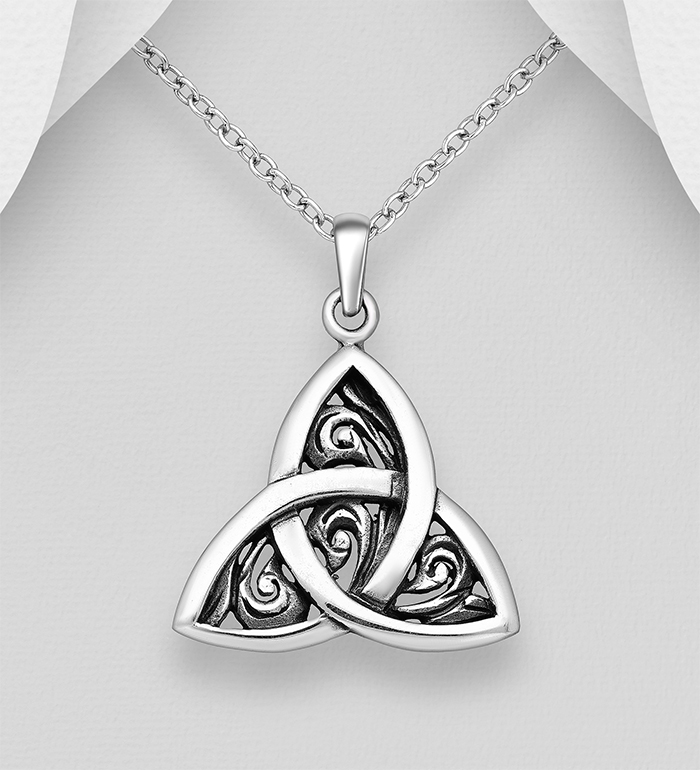 Wholesale 925 Sterling Silver Celtic Triquetra Pendant - SKU #767-1583