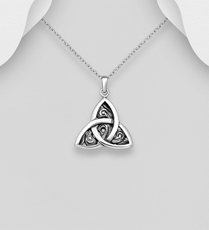Wholesale 925 Sterling Silver Celtic Triquetra Pendant - SKU #767-1583