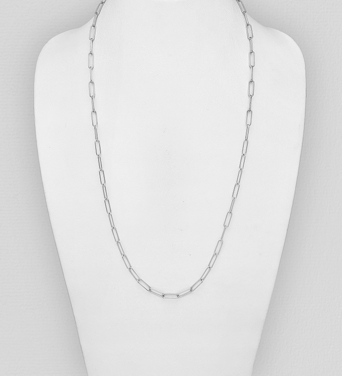 Italian Delight - Wholesale 925 Sterling Silver Links Necklace, 2.8 mm Wide, Made in Italy - SKU #706-35225